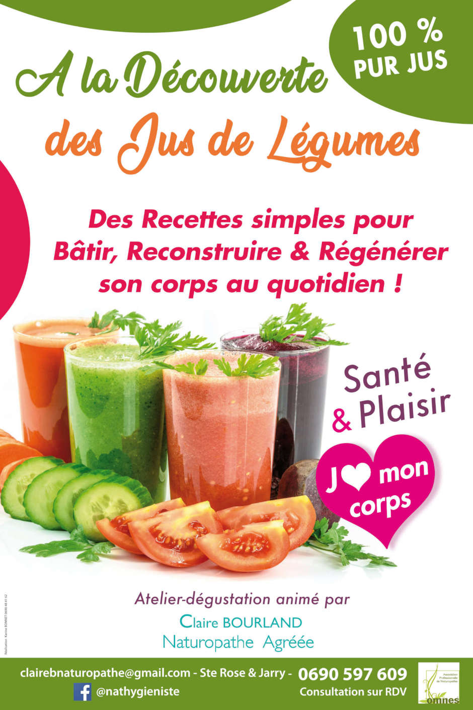 affiche jus de légumes et leurs vertus